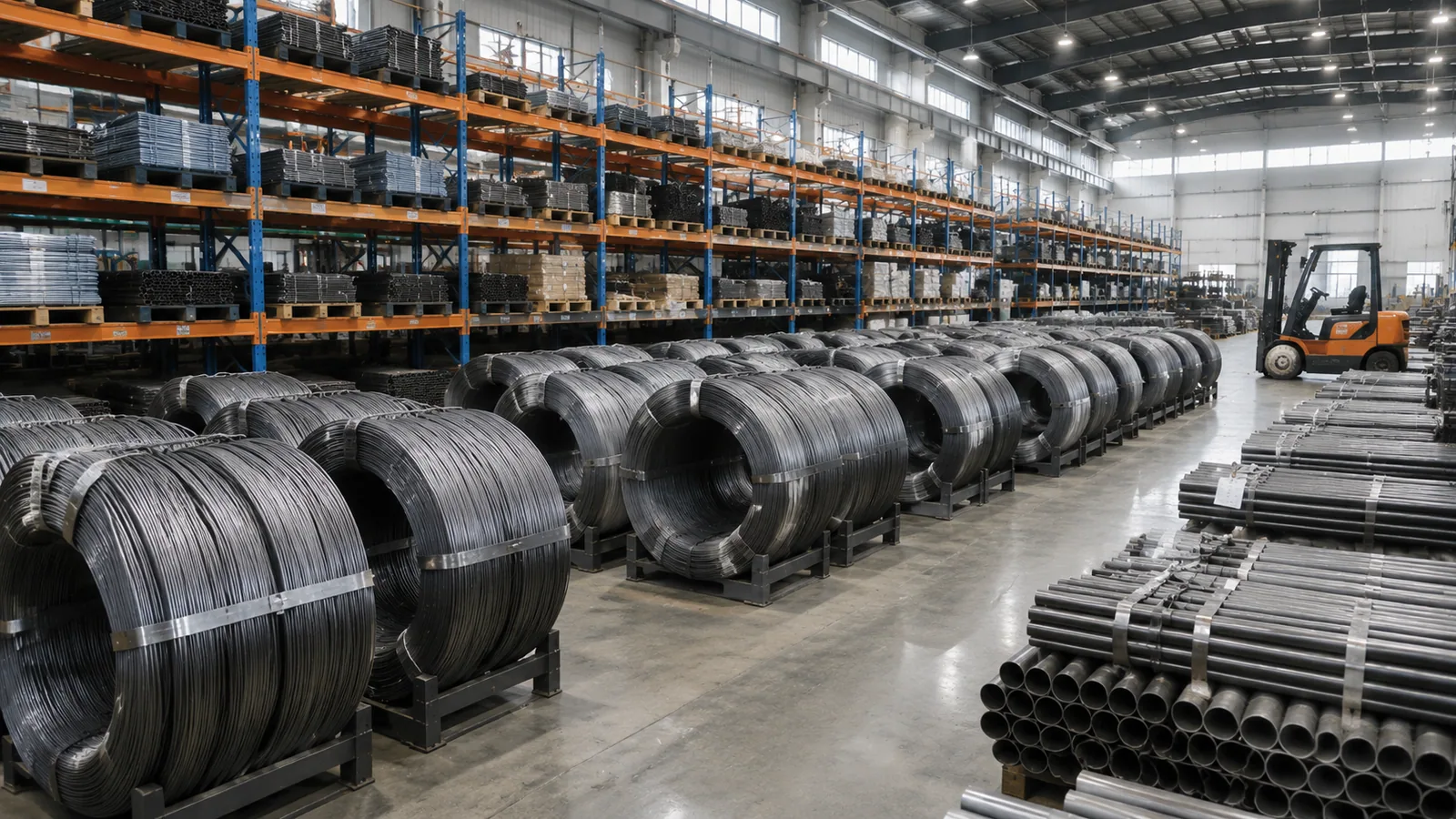 Metal wire and material preparation inside the Sunrise factory