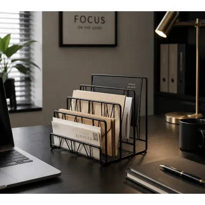 Metal magazine racks