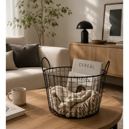 Metal storage baskets